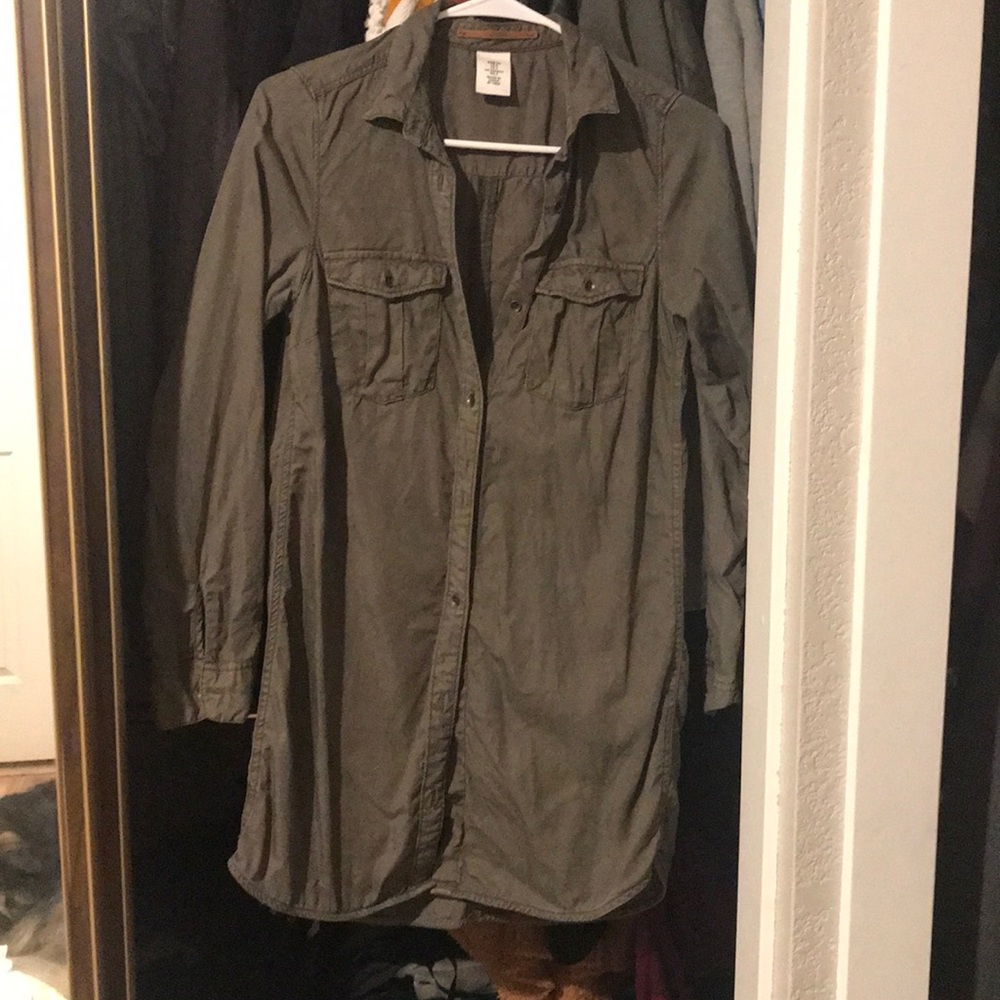 H&M army green dress